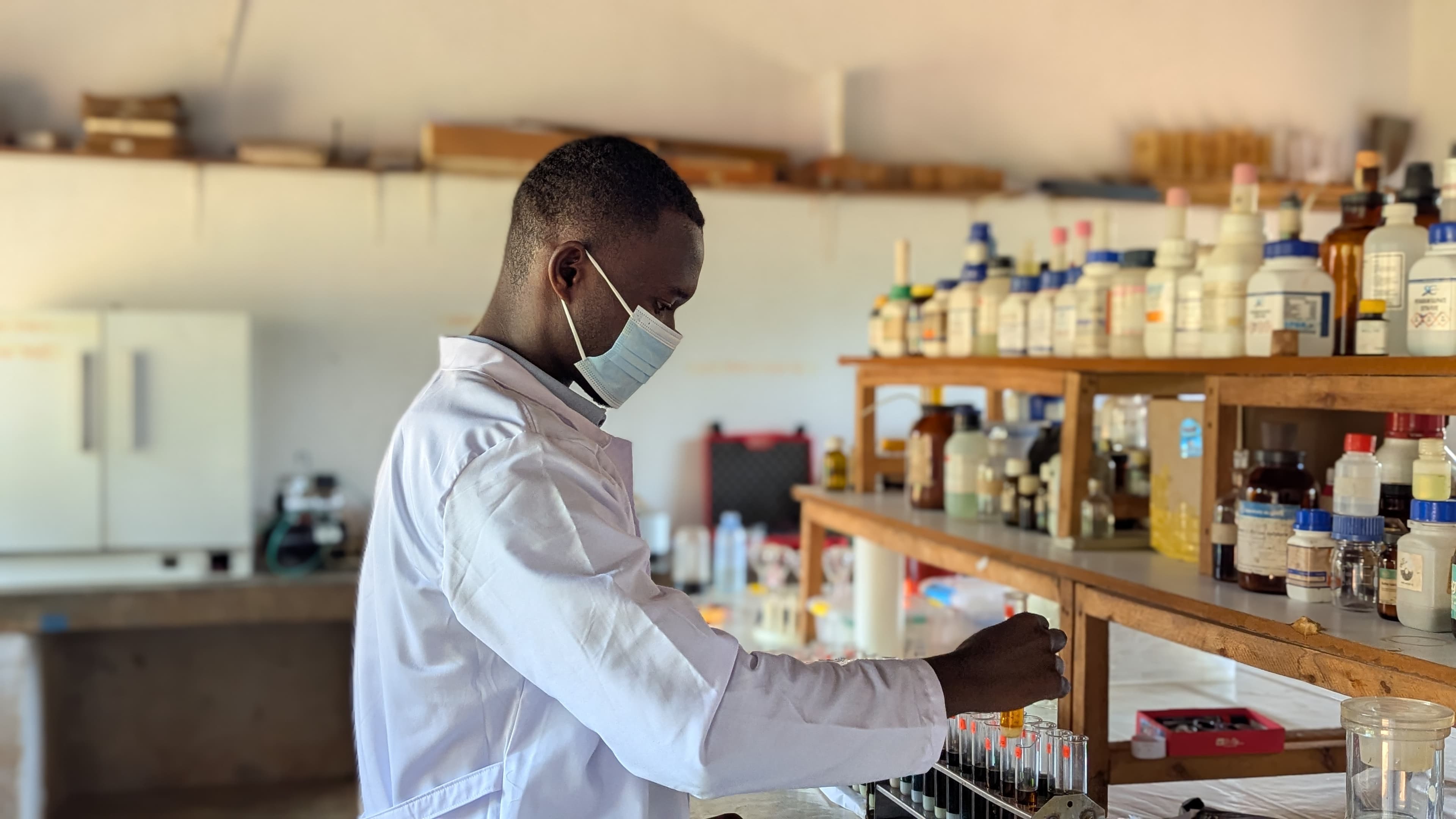 Afrotym laboratory work on soil amendment formulation